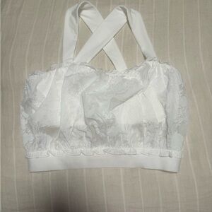 Free People Movement White Chantilly Lace Bralette NWT